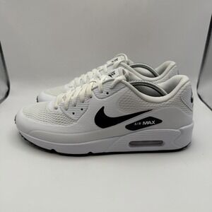Nike Air Max 90 G Golf Shoes White Black Men's Sz 10.5 NEW CU9978-101 No Lid